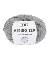Pelote de laine à tricoter MERINO 120 - Lang Yarns Gris (324)
