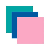 3 vinyles permanents 91 x 33 cm - aqua, bleu, rose clair