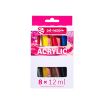Peinture acrylique - 8 tubes - 12 ml - Assortiment couleurs - Art Creation