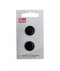 Carte de 2 boutons Rond en polyester à queue 18mm - Prym Noir
