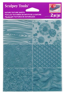 2 feuilles à  motif souples nature - Sculpey