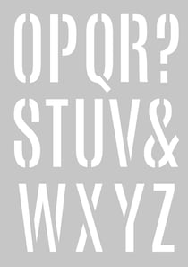 Pochoirs alphabet A3 - Artemio
