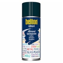 Spray de peinture - Vert azur - Brillant - Couvrant et résistant - Belton - Robust - 400ml