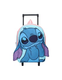 mybagstory - Sac à Dos Trolley Stitch 3D Bleu et Rose - 33 cm