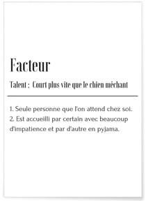 Affiche Définition Facteur | A3 : 29,7x42cm