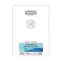 Bloc de papier pour aquarelle - A5 - 12 feuilles - 200g - Lefranc Bourgeois
