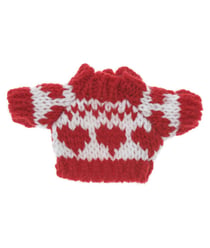 Pull en maille miniature Rouge et blanc appartenant à la gamme Monde des lutins de la marque Rico Design multicolor