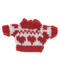 Pull en maille miniature Rouge et blanc appartenant à la gamme Monde des lutins de la marque Rico Design multicolor