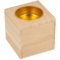 6 bougeoirs 6x6 cm bois - Artemio