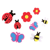 MégaCréa DIY - Stickers insectes mousse 3 à 6 cm 9 pièces