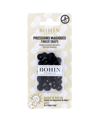 Pressions magiques - Boîte de 8 Boutons pression sans pince 9 mm - Bohin Noir