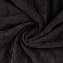 Tissu Velours Côtelé matelassé Ylona envers fausse fourrure uni Noir