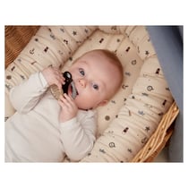 Anneaux de dentition rafraichissants pour bébé – Set de 2 en Beige et Noir - Bambou & Co