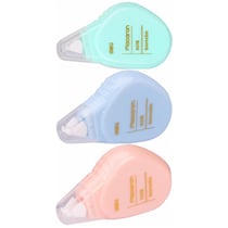 Ruban correcteur DELI Macaron - Lot de 3 - 5 mm x 5 m - Capuchon - Couleurs pastel aléatoires