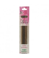 Aiguilles doubles pointes 20cm bois Perfect du N°3 au N°10 - Pony taille n°4,5