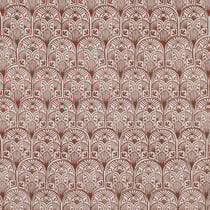 Tissu Toile de Coton Canvas Poppy Arche ethnique Rouille sur fond Blanc