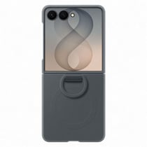 Coque Samsung silicone magnétique avec anneau pour Galaxy Z Flip8, noir