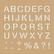 2 pochoirs kraft alphabet 20x20cm - Artemio