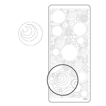 Planche de stickers peel off blanc retro ronds
