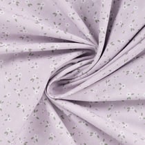 Tissu Popeline de Coton Charlotte petites fleurs sur fond Lilas