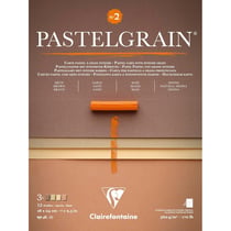 Bloc - Pour pastel - Grain intense - 18x24cm - 360g - 4 teintes - Clairefontaine - Pastelgrain n°2