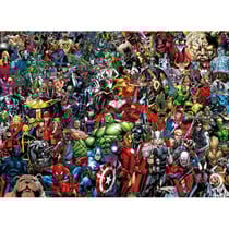 Puzzle impossible marvel / avengers 1000 pieces - collection super heroes - clementoni - 39709
