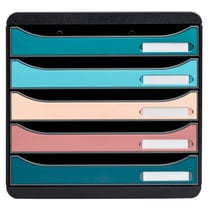 Module de classement Big Box Plus 5 tiroirs Skandi - Couleurs assorties - Exacompta