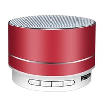 Enceinte Bluetooth Mini A10 Métal Son Puissant USB 3W Autonomie 10m Rouge YONIS