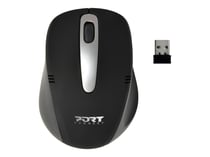 PORT Connect Srous sans fil 2.4 GhZ USB-A & USB-C ambidextre optique 1000 DPI SEDONA noire