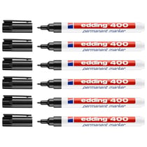 Lot de 6 marqueurs permanents - EDDING - Pointe fine 1 mm - Noir
