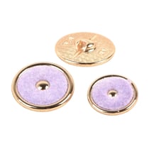 Lot de 6 boutons ronds colorés lavande