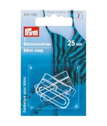Fermeture clip bikini et ceinture plastique transparent - Prym taille n°25 mm