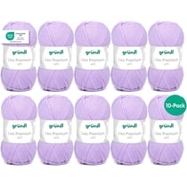 10 Pelotes de laine - Lilas - 9 - 100% acrylique - 3,5/4,5 mm - Gründl - Lisa Premium