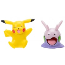 Coffret 2 pokemon battle figure pikachu + mucuscule - pokemon - figurine action - bandai
