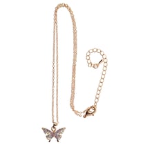 Collier papillon en strass