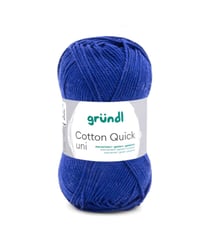 Fil à tricoter COTTON QUICK UNI - Gründl - PPSC - certifié Oeko-Tex 135 Bleu