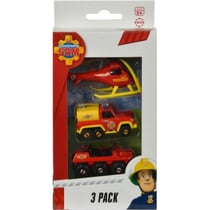 Coffret 3 véhicules en métal sam le pompier : hydrus - pick up vénus - hélicoptère océan - camion - voiture miniature - dickie 203099629038