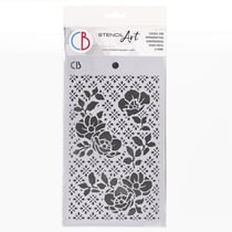 Pochoir plastique souple réutilisable 24 x 14.5 cm Ciao Bella ANEMONES 84