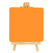 Chevalet et ardoise Orange 10x10 cm