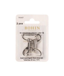 Lot de 2 Mousquetons Spécial Lanière - Bohin Argent