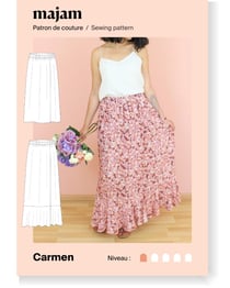 Patron jupe boheme - Carmen- Taille 34 à 48