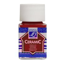 Peinture pour céramique - Rouge vermillon - Lefranc Bourgeois - Flacon de 50ml