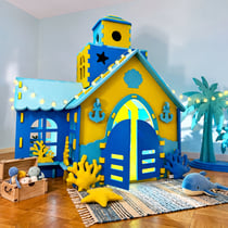 Cabane de jeu en mousse Maison Roomy - Island - Jaune