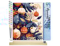 Peinture par Numéro Figured'Art - Boules de Noël - Kit de Loisir Créatif DIY Numéro d'Art Complet - 40x50cm toile roulée + châssis en bois à monter