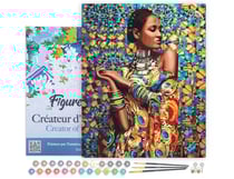 Peinture par Numéro Figured'Art avec Cadre - Femme en Habits traditionnels - Kit de Loisir Créatif Numéro d'Art - 40x50cm toile tendue sur châssis
