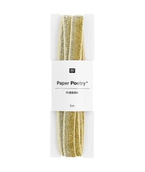 Rubans à Paillettes Rico Design 10mm x 3m : Éclat Festif pour Vos Créations 400452 Argent/Or