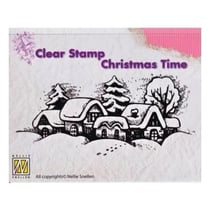 Tampon transparent scrapbooking Nellie's choice VILLAGE SOUS LA NEIGE 009