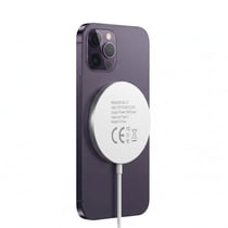 Mayaxess Chargeur Magsafe Magnétique 15W pour iPhone 14 Pro Blanc