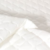 Tissu Piqué de coton Baby Matelassé réversible Neige