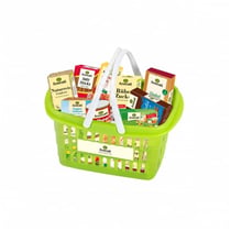 Panier d'achat Alnatura, rempli, produits bio, allemand